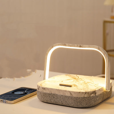 Led Wireless Charger Bluetooth Speaker Desk Lamp